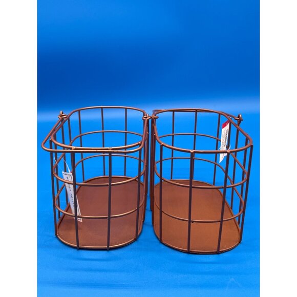 Copper Wire Utensil Holder 2-Pack  Elegant Storage Solution For Kitchen Counters - Picture 1 of 5